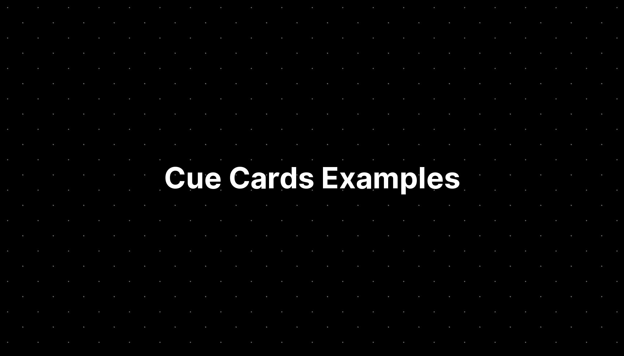 Cue Cards Examples Imagesee